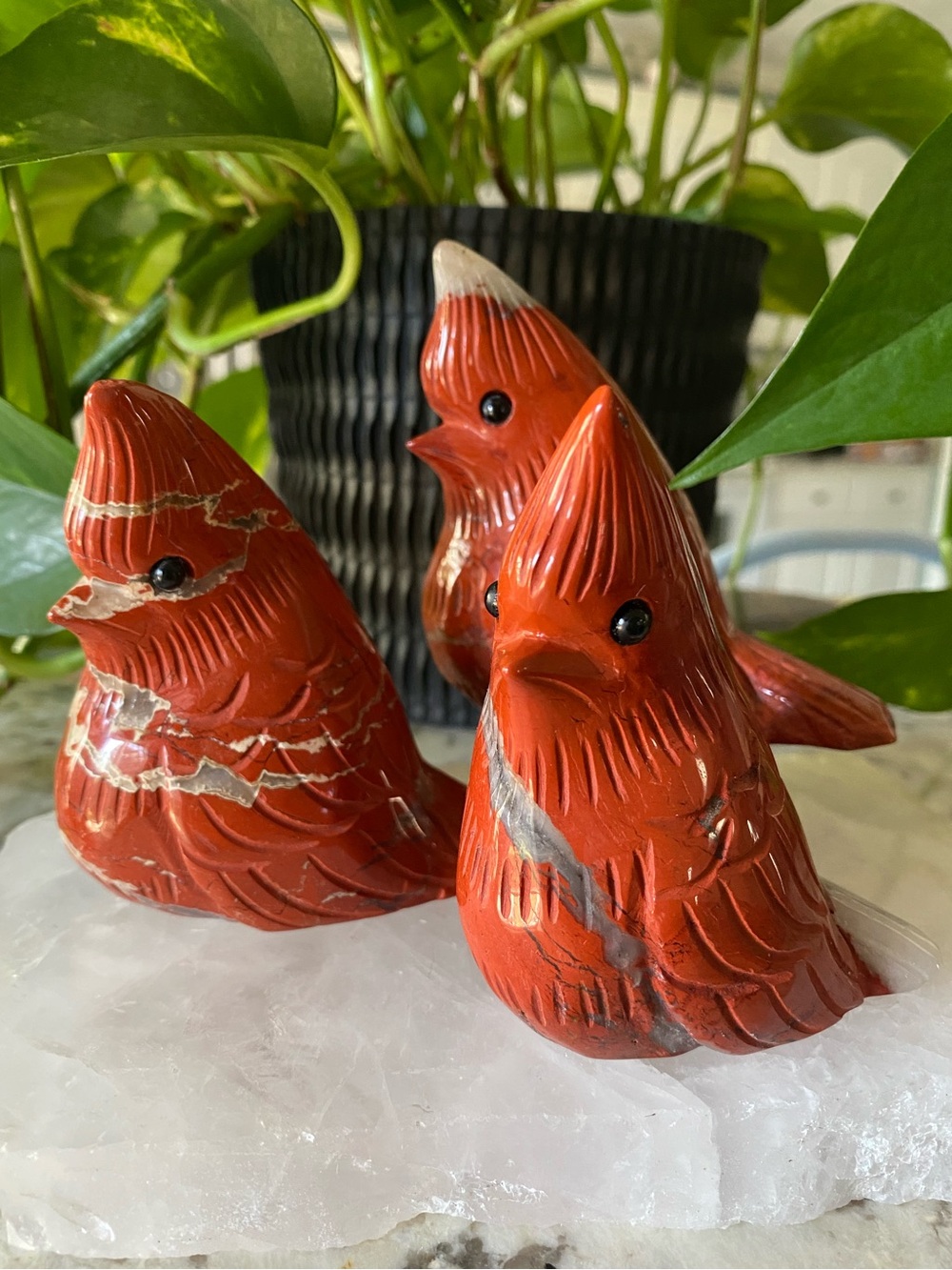 ❤️ RED JASPER CARDINALS — A LITTLE BIRD WITH A BIG HEART ❤️